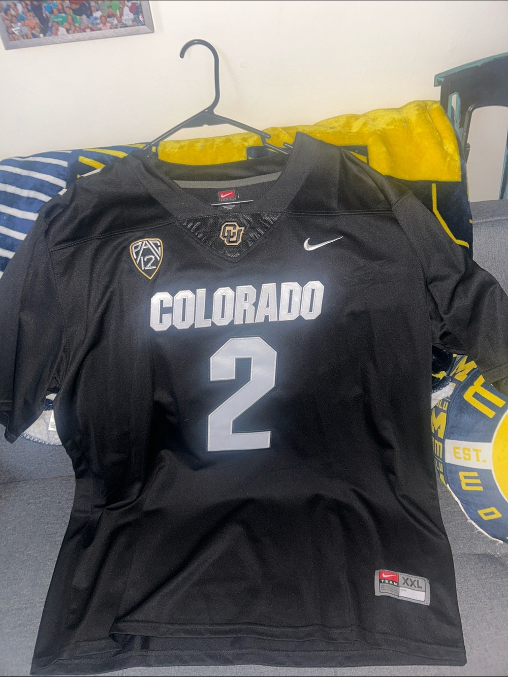 Nike Black Colorado #2 Shedeur Sanders Stitched Colorado Jersey Men’s XXL